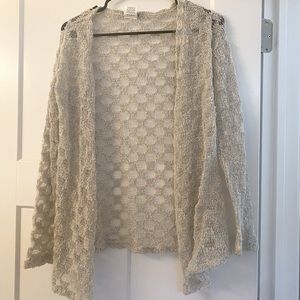 Gray knit cardigan
